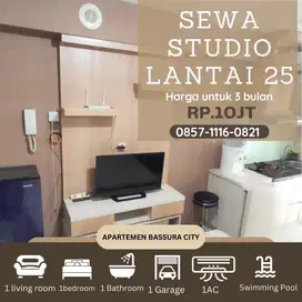 Sewa studio full furnish dekat mall apartemen bassura city