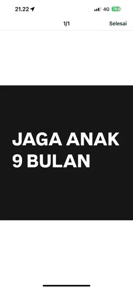 Jaga Anak & Beberes Rumah (nginap)