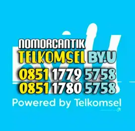 (bisa COD) Nomor Cantik Kartu TELKOMSEL by.U HOKI MAJU MAPAN 5758 #1