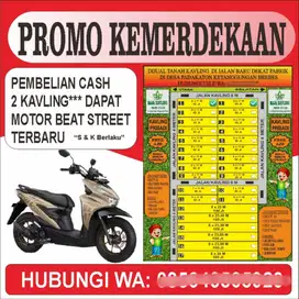 Tanah Kavling Dekat PT Jia Wei Brebes Promo Dapat Motor Beat Terbaru