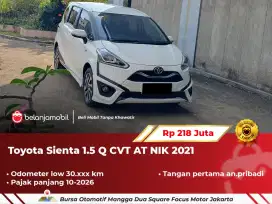 [ LOW KM 30RB ] Toyota Sienta 1.5 Q CVT AT Putih 2021/2022