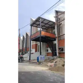 Kanopi Mezzanine lantai 2 ( atap kanopi alderon dobel layer)