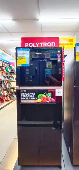 Cicilan 0% Kulkas Polytron PRW 29MNX 230L dengan Home Credit