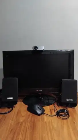 LCD Monitor komputer PC Advance 17 inch Wide V1730 free: Webcam. Dll