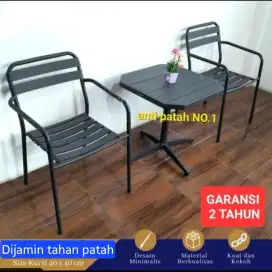 Kursi dan meja bahan asli besi kuat tahan 300 kg