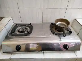 Kompor gas rinnai 2 tungku stainless