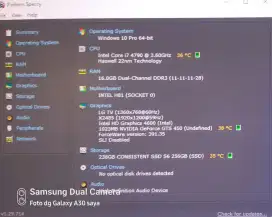 CPU H81 i7 4790 normal semuanya siap pakai