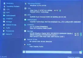 CPU Colorful H81A i7 4770T normal semua siap pakai