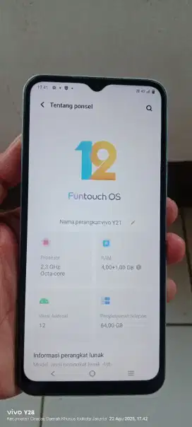 Vivo. Y21.  Resmi. 4+1/64 lcet pmkyan ja