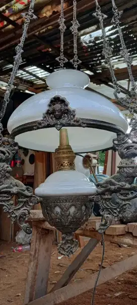 Lampu gantung kolonial antik diameter lingkaran 35 cm