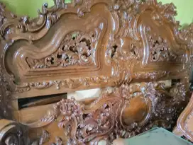 Jual ranjang tidur jati full ukir stok 2004 Rp.11.000.000