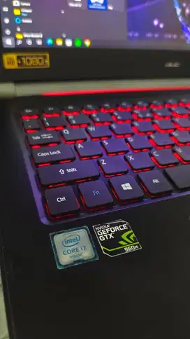 Laptop gaming Acer NITRO V15 core i7 ram 16gb dual VGA Nvidia GTX 960