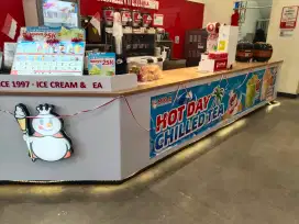Meja kasir bekas mixue bagus