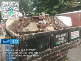 Jasa buang puing tanah