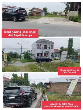 Dijual Tanah Strategis Tinggal 1 kavling penghabisan lebar 6x13m 70jt