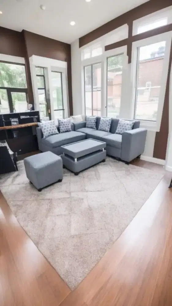 Sofa l minimalis + puk murah