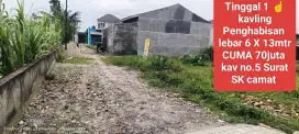 Dijual Murah bingit tanah darat Strategis kota Binjai lebar 6X13m 70jt