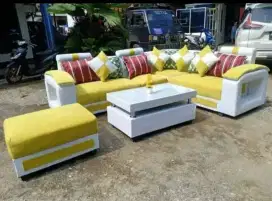 Sofa sudut murah best seller + puk murah