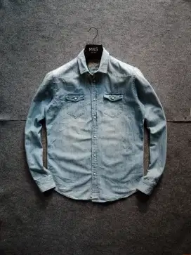 Kemeja denim ZARA MAN size L
