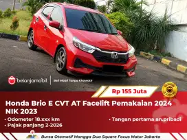 [ LOW KM 18RB ] Honda Brio E CVT AT Facelift Merah 2023/2024