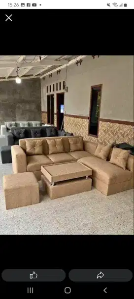 Sofa l minimalis + puk
