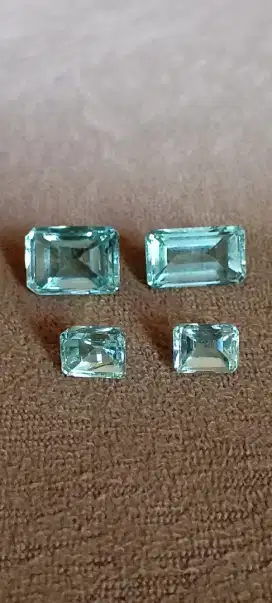 Natural Blue Topaz Non Irradiated 4 Pcs