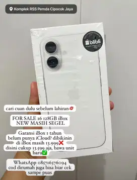 iPhone 16 128 White iBox