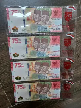 Uang kertas pecahan 75rb