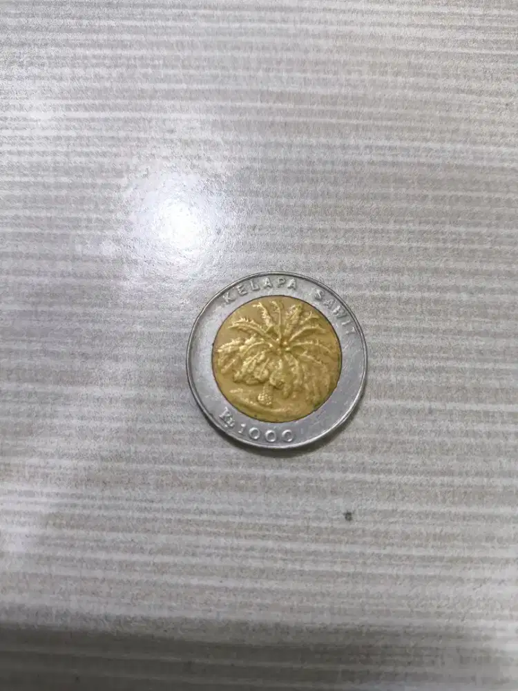Uang Koin Indonesia seribu 1000 kelapa sawit 1996