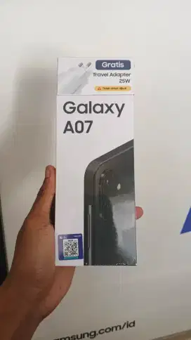 (FAST RESPON WA) Samsung A07 4/64 Black baru, garansi resmi 1 tahun