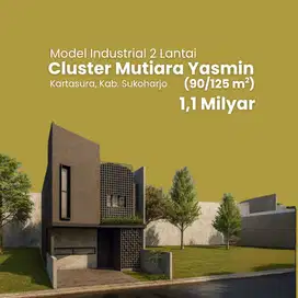 Rumah Baru Model Industrial 2 Lantai di Cluster Mutiara Yasmin, Karta