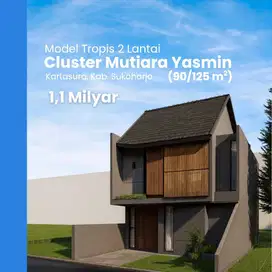 Rumah Model Tropis Modern 2 Lantai di Cluster Mutiara Yasmin