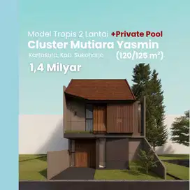 Rumah Mewah Model Tropis 2 Lantai + Private Pool di Cluster Mutiara Ya