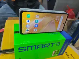 INFINIX SMART8 Ram 3/64 gb no minus mulus lengkap