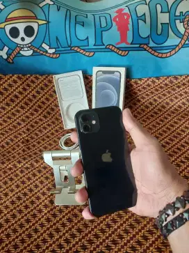 IPHONE 12 128GB BLACK RESMI INDO LKP MINUS LECET BAZEL DAN HB SERVICE