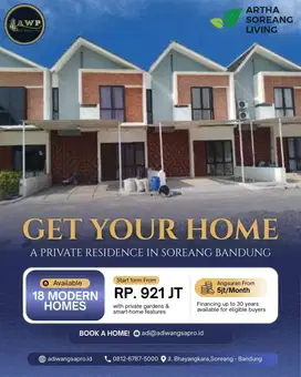 Artha Soreang Living Perumahan Dekat Toll Seroja Tanpa Dp Cukup 5Jt