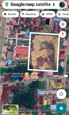 Dijual tanah 1 hektar dan 2 pintu ruko hitam.