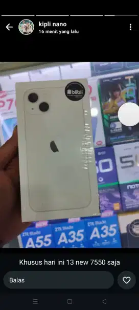 iPhone 13 128gb starlight white garansi resmitAm iBox GDN blibli BNIB
