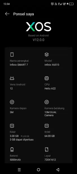 INFINIX SMART7 3+3/64