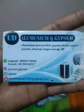 Abadi alumunium dan gypsum atap bajaringan