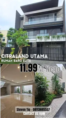 DIJUAL RUMAH NEW GRESS MEWAH MODERN CITRALAND! ADA ROOFTOP!