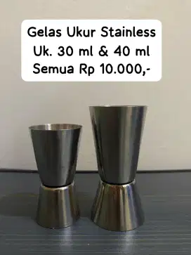 Gelas Ukur Stainless Ukuran 30 Ml 40 Ml