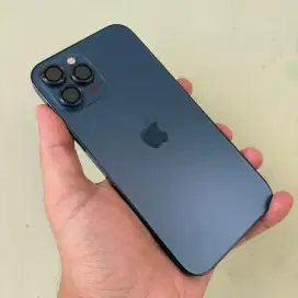 (iBOX) IPHONE 12 PRO MAX 256GB Pacific Blue, Fullset Resmi Indonesia