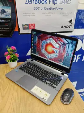 BODY SLIM LAPTOP KULIAH ASUS A407M RAM 4GB HDD 1000GB SIAP PAKAI