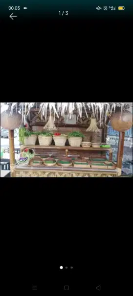 Di jual meja dagang perasmanan konsep saung