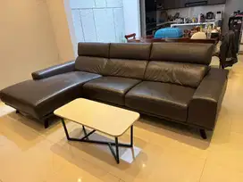 Sofa Cellini 3 Seater Kulit Asli 95%