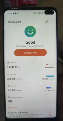Samsung galaxy S10 plus second