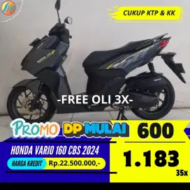 DP 600RIBU DAPAT CASHBACK 250RIBU HONDA VARIO 160 CBS TAHUN 2024 SEKEN