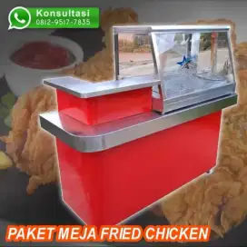 Booth meja etalase fried chicken