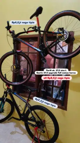 Sepeda MTB thrill kondisi mulus perawatan pemakain teratur. Bisa nego